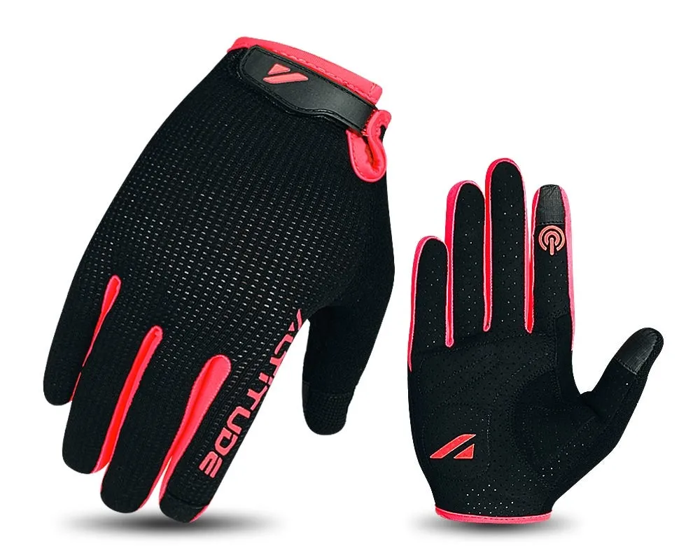 Guante Ciclismo Mujer Altitude Long Finger Touch Negro/Rosado