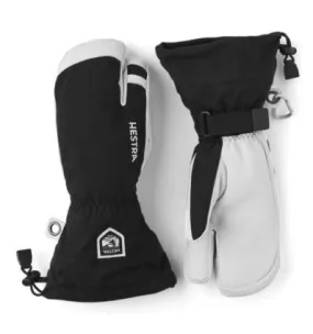 Guantes de 3 dedos HESTRA 3-finger Army Leather Heli Ski (Black)