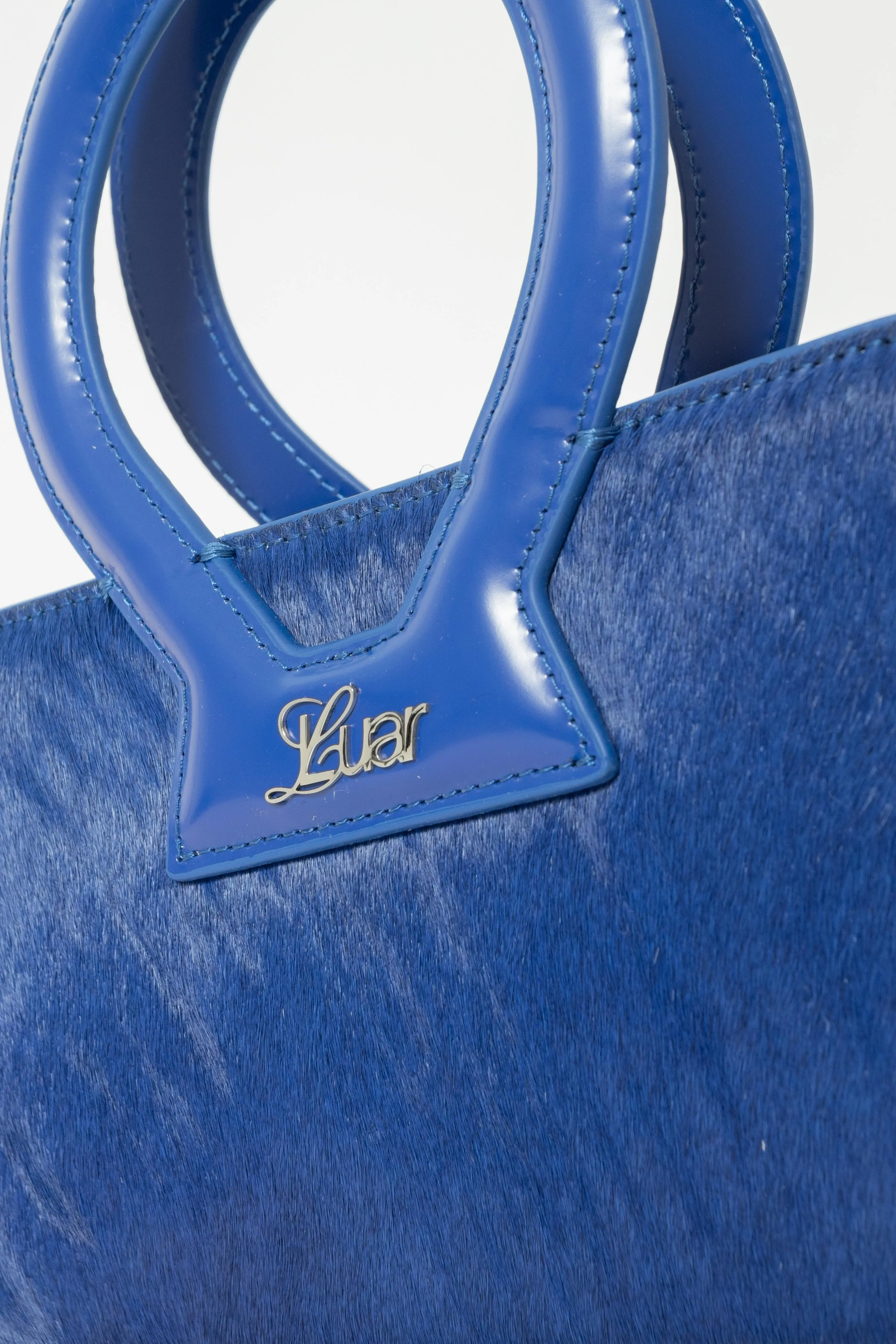 Luar Cobalt Ponyhair Small Ana Bag