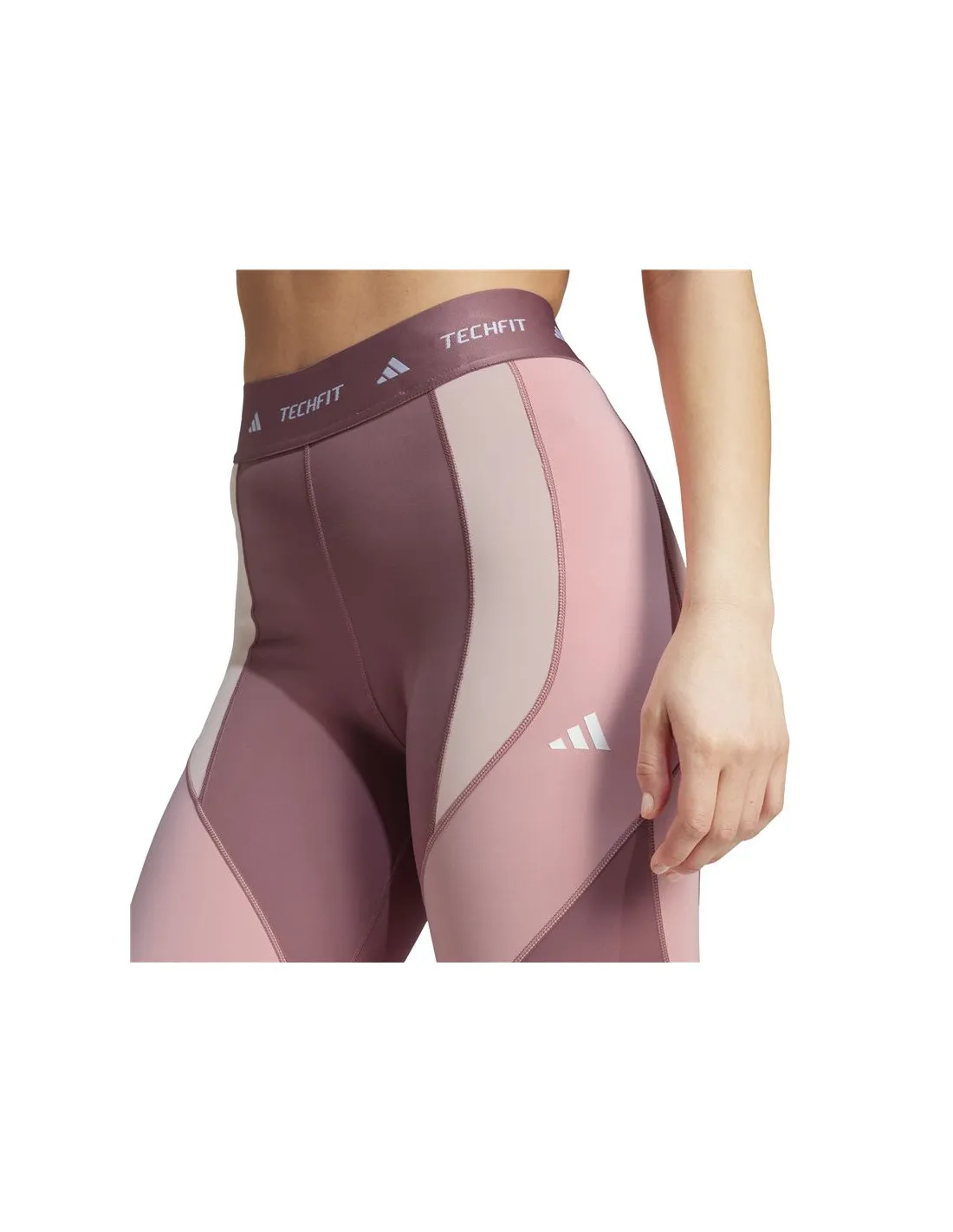 Mallas de Fitness adidas Techfit 7/8 Colorblock Mujer Rosa