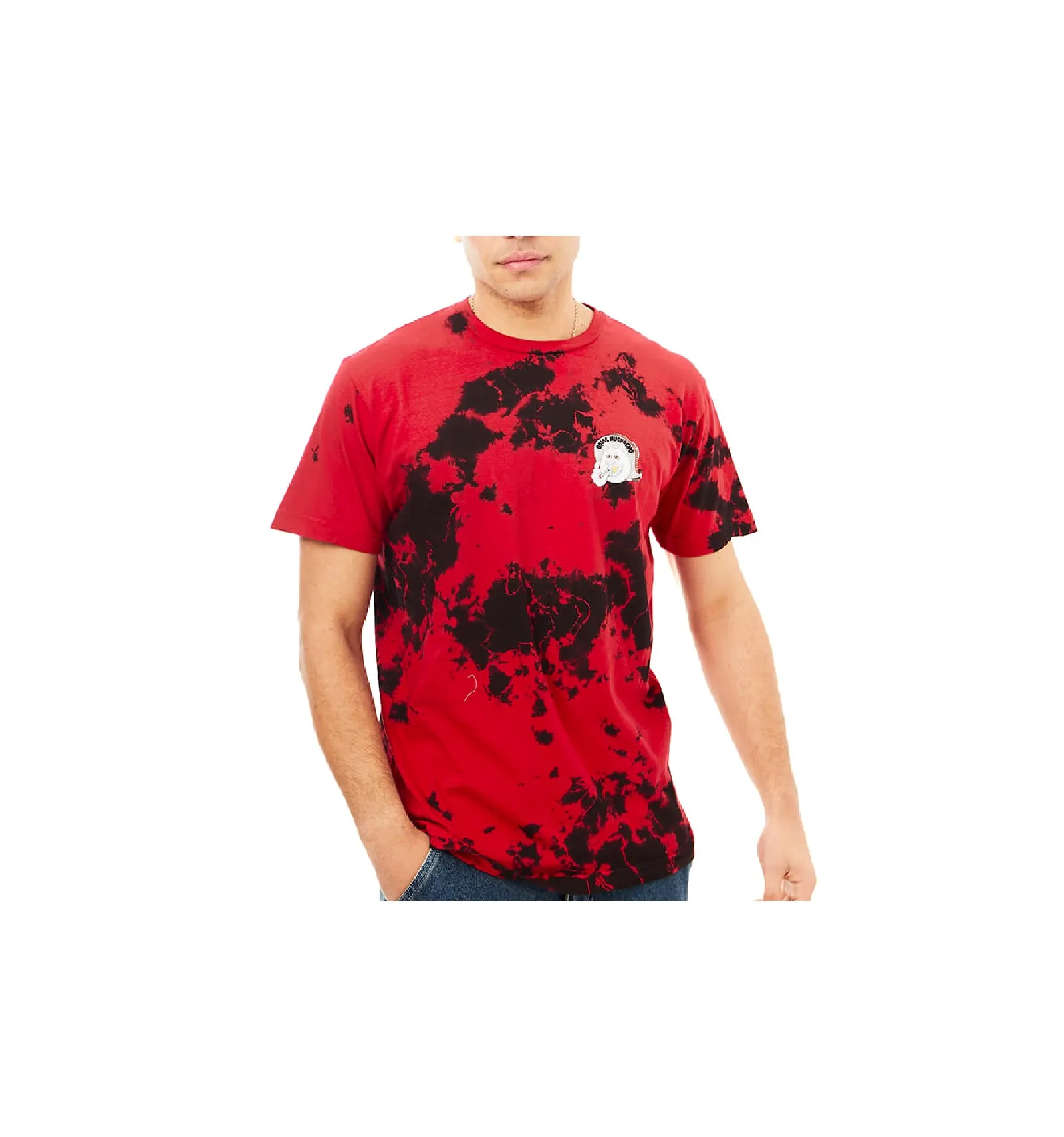 RIPNDIP ADIOS MUCHACHO TEE RED/BLACK TIE DYE