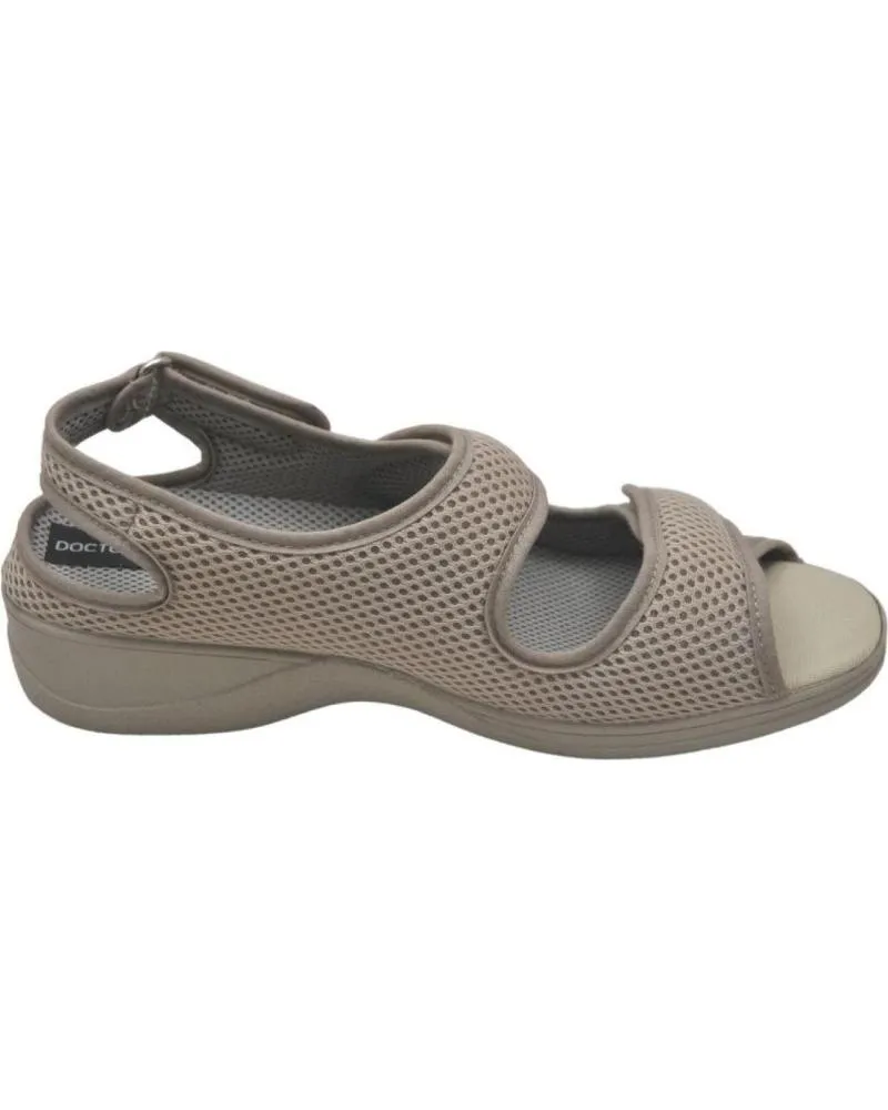 Sandalias D`CUTILLAS  de Mujer DOCTOR CUTILLAS 21821 ZAPATILLA DE CASA SLIPPER COMODAS PAR  TOSTADO