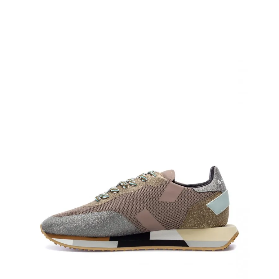 Zapatos Mujeres Sneakers GHOUD SMLW MG29 Sand Plat Beige Platinum Cuero